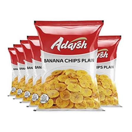 Adarsh Banana Chips Plain 340g