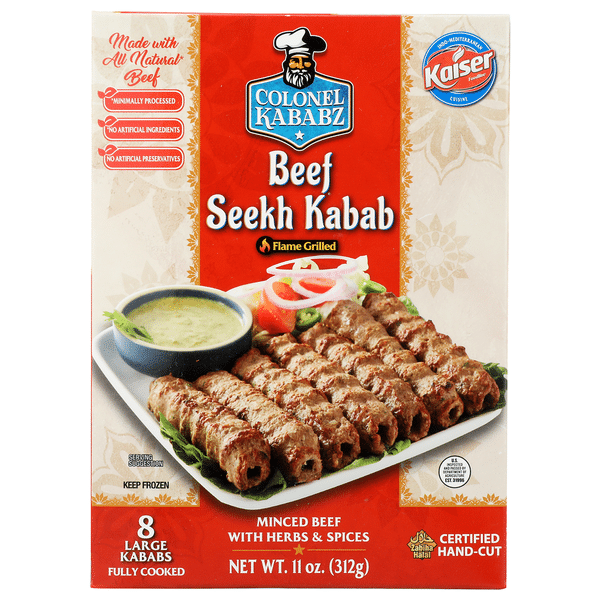 Colonel Kabab Beef Seekh Kabab 8p