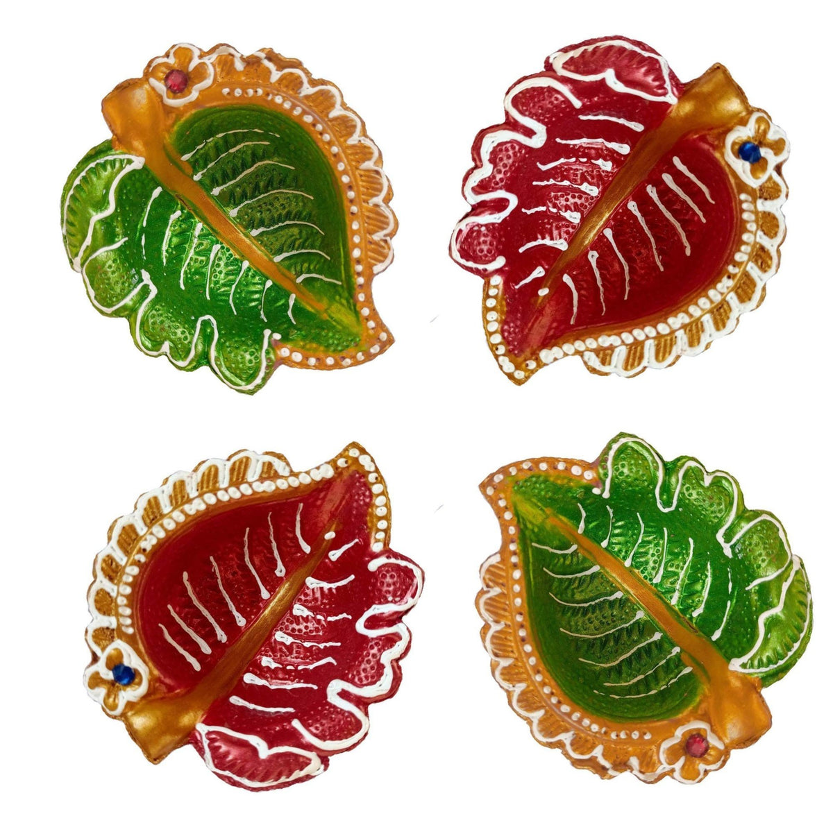 Kr Leaf Diya - P 4pc