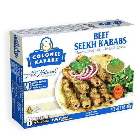 Colonel Kabab Beef Seekh Kabab Fam 16pck