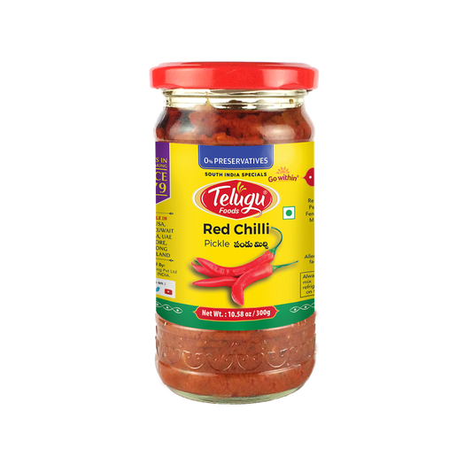 Telugu Foods Red Chilli Ng Pickle 300g